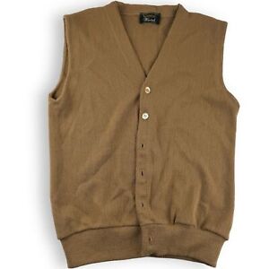 Campus Wintuk vintage tan vest made in USA 100% Wintuk Orlon acrylic washable