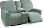 TAOCOCO Recliner Loveseat Cover with Middle Console Sofa slipcover Sage Green