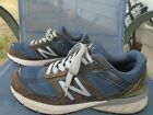 Mens New Balance 990v5 Size 8.5 Brown Navy Blue Made In USA Shoes Sneakers