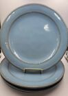 Set Of 4 Laurie Gates Valencia Teal  Terracotta Dinner Plates 11