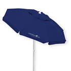 Tilting Beach Umbrella Double Canopy Windproof Design with UV Protection