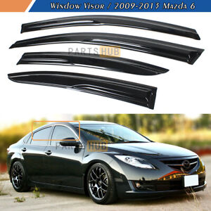 For 2009-2013 Mazda 6 GH1 JDM Mugen Style Window Visors Rain Guards Deflectors (For: 2012 Mazda 6)