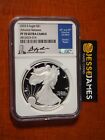 2023 S PROOF SILVER EAGLE NGC PF70 DAVID RYDER SIGNED ADVANCE RELEASES