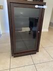 Stereo cabinet with glass