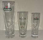 3 Heineken Open Your World Beer Glasses Pint/0.25L/0.15L Pre-owned 2 Embossed