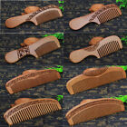 1PC Natural Peach Wood Comb Anti-Static Hair Care Hair Beard Comb Wooden Tool