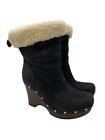 UGG CARNEGIE WEDGE SHEARLING BOOTS WOMENS SIZE 7