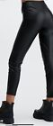 Fabletics Women's Vegan Leather Pull-On Leggings Black Side Zip  XL NWT Stretch