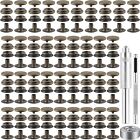 72 Pieces 15MM Snap Fastener Kit Tool Snap Button Kit Snaps for Leather Leather