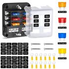 Newest Mini 6-Way Blade Fuse Block Box with Negative Bus ATC/ATO & Warning In...