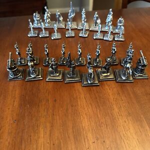 Complete Civil War Chess and Checkers Pieces - No Board