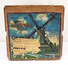 VTG Windmill Brand Washington Oranges Wood Box Crate Original 1940s Advertising