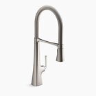 Kohler 22060-VS Graze Semi Pro 3 Function High Arc Kitchen Sink Faucet Stainless