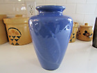 Large Blue Ohio Pottery Vase Leaf Vase Beautiful!