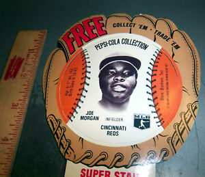 1977 PEPSI collectible baseball card with glove display, JOE MORGAN, unique item
