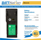 7.2V 1200mAh NiCd battery for Motorola HNN8148, HNN8148A, HNN8148B, Radius P110