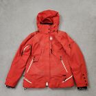 Spyder Jacket Womens Large Red Thinsulate Ski Jacket Hooded Full Zip Magnetic