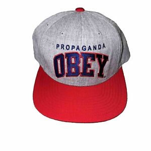 Vintage Obey Propaganda Swag Era Snapback Hat Cap Wool Skate Adult Size