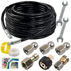 Sewer Jetter Kit for Pressure Washer 50 FT Drain Cleaner Hose 1/4 Inch NPT USA