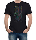 Mens 1 UP Neon Retro Arcade Machine T-Shirt Classic Retro Video Games 80s Gaming