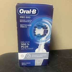 Oral B Pro 500 Electric Toothbrush - White - OPEN BOX NEW