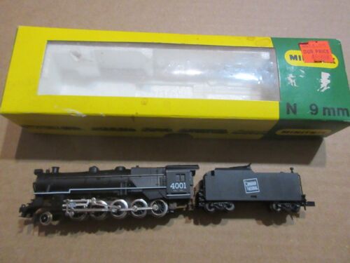 MINITRIX N SCALE 2-10-0 STEAM LOCOMOTIVE W/CN TENDER ,NEW OLD STOCK,TESTED