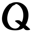 Q Monogram Initial Letter Skinny Font Vinyl Decal Sticker For Home Cup a2275