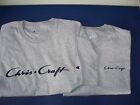 Two Chris Craft Screen Printed Champion T-Shirts 6.1 oz. Heavy Weight Boat