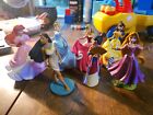 Lot of 7 Disney Princess Figurines Aurora Cinderella Ariel Pocahontas Milan