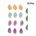 15PC Perforated Agate Slices Pendant with Drilled Holes for Windbell DIY Jewelry