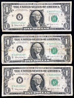 1963 $1 One Dollar Bill BARR NOTE LOT OF 3 1963B Series B Serial E EXACT SHOWN
