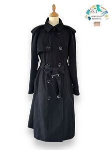 London Fog Womens Trench Coat Black Long Sleeve Size XL UK Size 16-18 SP16-02