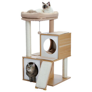 PAWZ Road Cat Tree Tower Condo House Scratching Post Wood Furniture Play Bed Toy