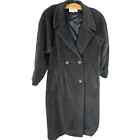 VINTAGE Women’s BROMLEY Double Breasted Wool Mohair Overcoat Coat Size 12 Gray