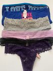 Victoria’s Secret & Pink Panties Thong Cheeky Mixed Lot Of 6 Lace Size Medium/ L