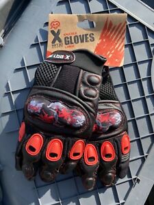X Rated BMX Knuckle Gloves. RED / BLACK size Large 10cm knuckle span BNWT