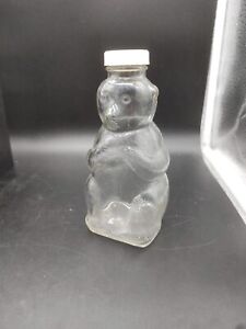 1950s Snow Crest Beverages Bear Glass Bottle Coin Bank Jar Salem Mass 7