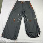 Kikwear K-RPT/O Size 32 Cargo Pants Rave Baggy Gray With Orange Accents