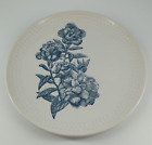 Country Living Luncheon SALAD DESSERT PLATES 4 Blue Roses Hobnail Rimmed 8.75