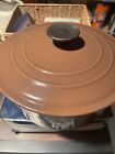 Loved Vintage Le Creuset  Dutch Oven  Chocolate Brown   “E” Made In France