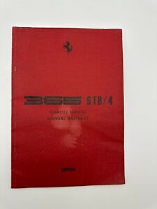Ferrari 365 GTB/4 Chassis Chasis Service Manual Abstract Catalog book GTB 4 GTS (For: Ferrari 365 GTC/4)
