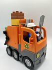Lego Duplo Orange Garbage/Recycling/Compost Truck Set #5637 2009 Complete