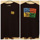Levi's Levi Strauss & Co Vintage Logo Double Sided Shirt Size XL Black T Shirt