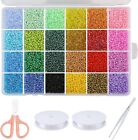 Greentime 22800pcs Glass Beads for Jewelry Making Kit, Small Craft Beads 11/0