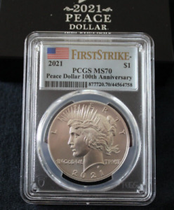 New Listing2021 Peace Silver Dollar 100th Anniversary First Strike PCGS MS70 & OGP READ!!