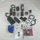 6 Misc. Old Cell Phones w/ Accessories For Parts or Theatre Prop