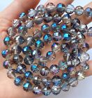 10mm Faceted AB Blue Crystal Quartz Round Loose Beads 14