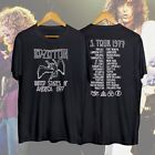vintage Led Zeppelin 1977 american tour black t-shirt for fans