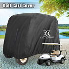 2 Passenger Golf Cart Covers 400D Sunproof Golf Cart Protective Cover Black