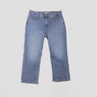 Lee Women's Size 10 Blue Regular Fit Capri Mid Rise Medium Wash Stretch Jeans